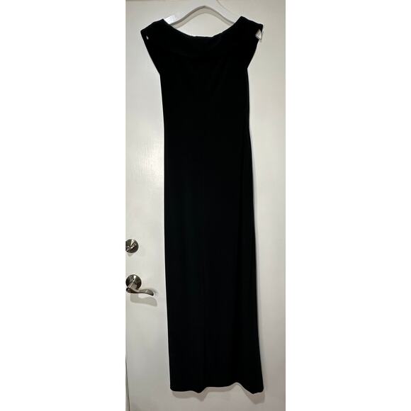 Lauren Ralph Lauren Jersey Off-the-Shoulder Gown Dress Black Size 10 NWT Elegant - Picture 10 of 14